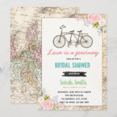 Invitation de douche de mariée de vélo de voyage (Devant / Derrière)