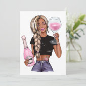 Invitation de douche de mariée dégustation de vin (Debout devant)
