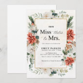 Invitation de douche de mariée d'hiver (Devant / Derrière)