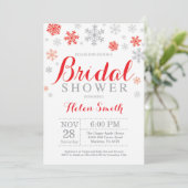 Invitation de douche de mariée d'hiver flocon de n (Debout devant)