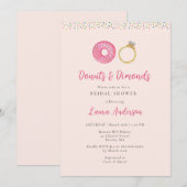 Invitation de douche de mariée Donuts et Diamants (Devant / Derrière)