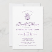 Invitation de douche de mariée élégante à la figue (Devant)