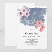 Invitation de douche de mariée en denim rustique (Devant / Derrière)