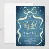 Invitation de douche de mariée en denim rustique (Devant / Derrière)