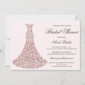 Invitation de douche de mariée en robe de diamant (Devant)