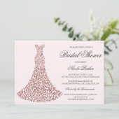 Invitation de douche de mariée en robe de diamant (Debout devant)
