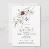 Invitation de douche de mariée Fleur sauvage (Devant)