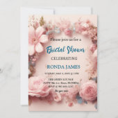 Invitation de douche de mariée florale (Devant)