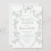 Invitation de douche de mariée florale à l'arc ver (Devant)