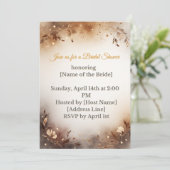 Invitation de douche de mariée florale boho (Debout devant)
