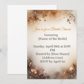 Invitation de douche de mariée florale boho (Devant / Derrière)