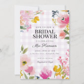 Invitation de douche de mariée florale de printemp (Devant)