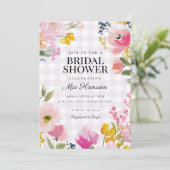 Invitation de douche de mariée florale de printemp (Debout devant)