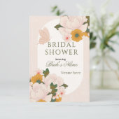 Invitation de douche de mariée florale élégante (Debout devant)