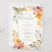 Invitation de douche de mariée florale estivale à (Devant)