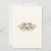 Invitation de douche de mariée florale romantique (Dos)