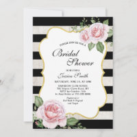 invitation de douche de mariée florale shabby chic