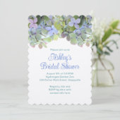 Invitation de douche de mariée florale verte perso (Debout devant)