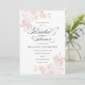 Invitation de douche de mariée florale vintage (Debout devant)