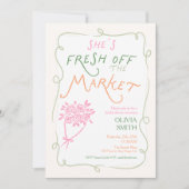 Invitation de douche de mariée Fraîche du Marché (Devant)