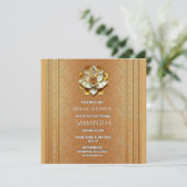 Invitation de douche de mariée indienne Terracotta (Debout devant)