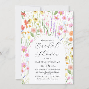 Invitation de douche de mariée Jardin de fleurs sa