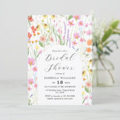 Invitation de douche de mariée Jardin de fleurs sa (Debout devant)