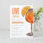 Invitation de douche de mariée Love at First Sprit (Debout devant)