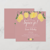 Invitation de douche de mariée Main Squeeze Lemons (Devant / Derrière)