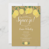 Invitation de douche de mariée Main Squeeze Lemons (Devant)