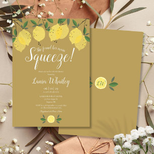 Invitation de douche de mariée Main Squeeze Lemons