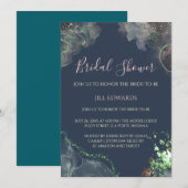Invitation de douche de mariée Mariage Vert Émerau (Devant / Derrière)
