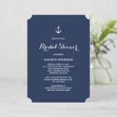 Invitation de douche de mariée | Nautique (Debout devant)