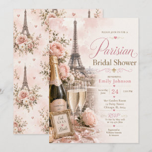 Invitation de douche de mariée parisienne