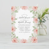 Invitation de douche de mariée Pastel Blush Pink D (Debout devant)
