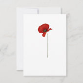 Invitation de douche de mariée Poppy Rouge (Dos)