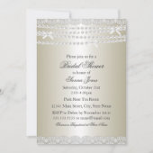 Invitation de douche de mariée Pretty Lace & Pearl (Devant)