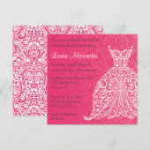 Invitation de douche de mariée robe de mariée (Devant / Derrière)