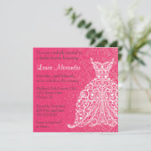 Invitation de douche de mariée robe de mariée (Debout devant)