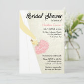 Invitation de douche de mariée - Robe verticale et (Debout devant)