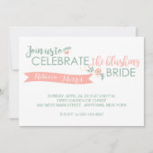 Invitation de douche de mariée rougissante (Devant)