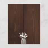 Invitation de douche de mariée rustique à feuilles (Dos)