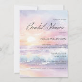 Invitation de douche de mariée Sunset Surf (Devant)