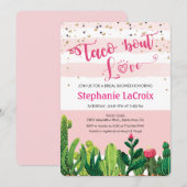 Invitation de douche de mariée Taco bout Love (Devant / Derrière)