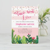 Invitation de douche de mariée Taco bout Love (Debout devant)