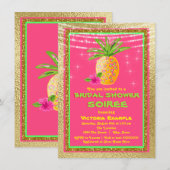 Invitation de douche de mariée tropicale (Devant / Derrière)
