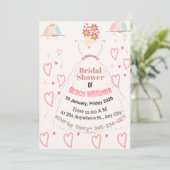 Invitation de douche de mariée – Typographie moder (Debout devant)