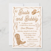 Invitation de douche de mariée Western Boots and B (Devant)