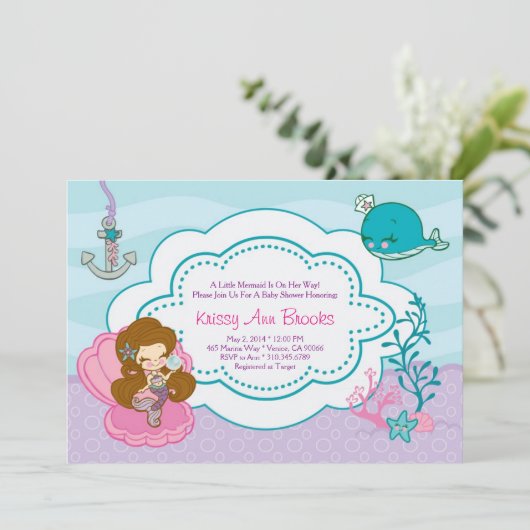 Invitation de douche de mer scintillant (Debout devant)