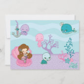 Invitation de douche de mer scintillant (Dos)